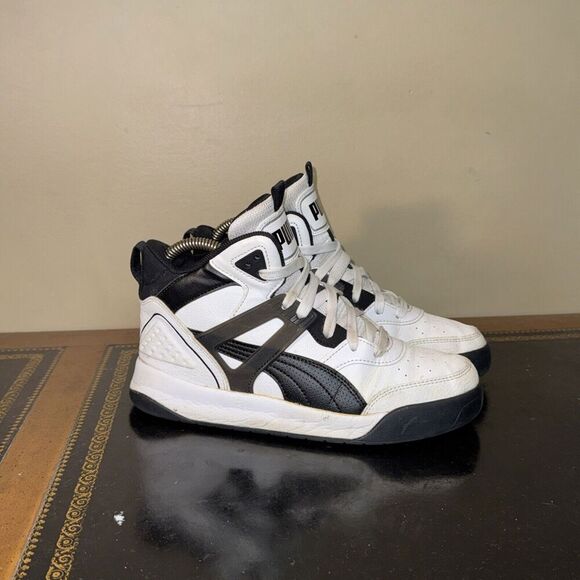 Puma Backcourt Mid White Black 374411-04 Gradeschool Gs Size 5Y - Picture 1 of 5